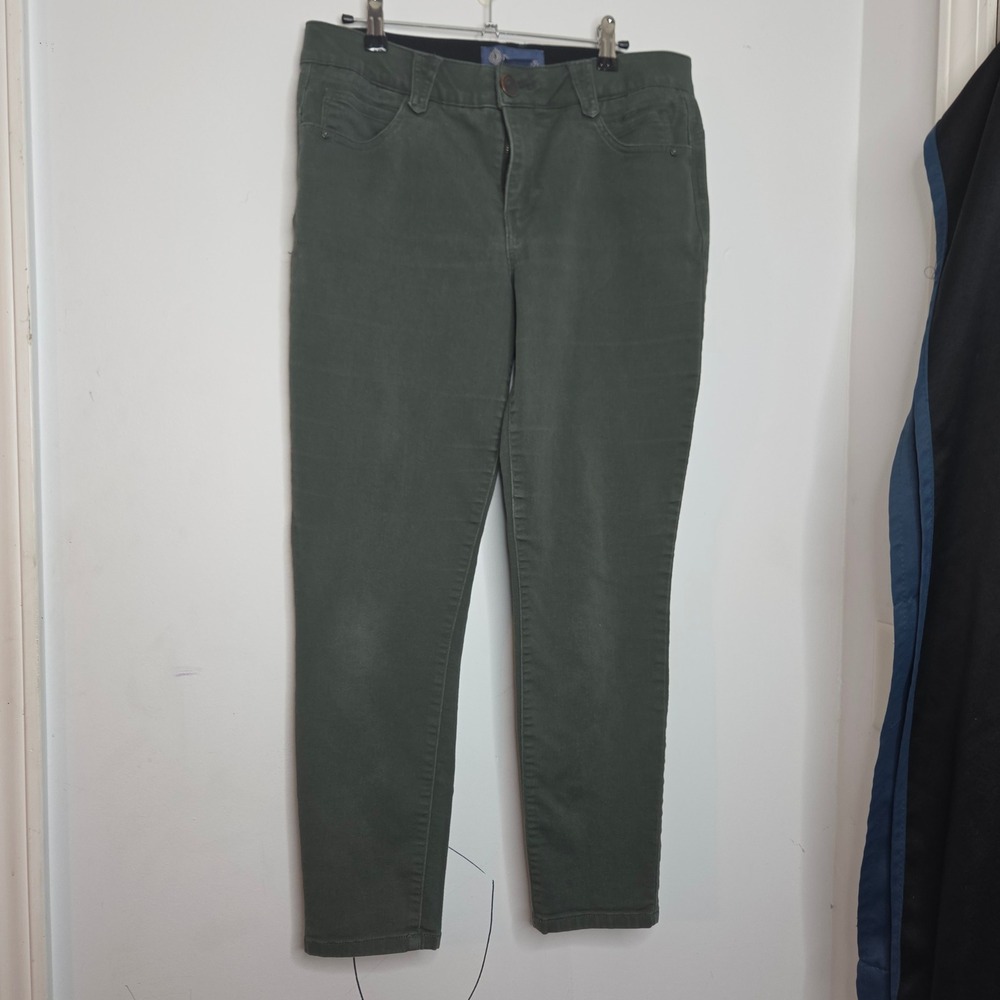 Democracy Absolution Skinny Pants Olive Green High Rise Tummy Control Size 10 l